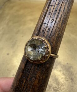 Vintage Soviet 60s Ring Gilt Granulated Setting UK Size T½~226