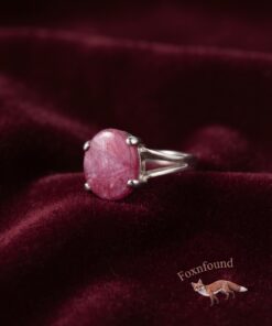 Ruby Cabochon Sterling Silver Ring Size R US 8.5 Ova~226