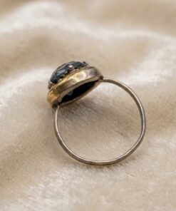Vintage Soviet 60s Ring Gilt Granulated Setting UK Size T½~226
