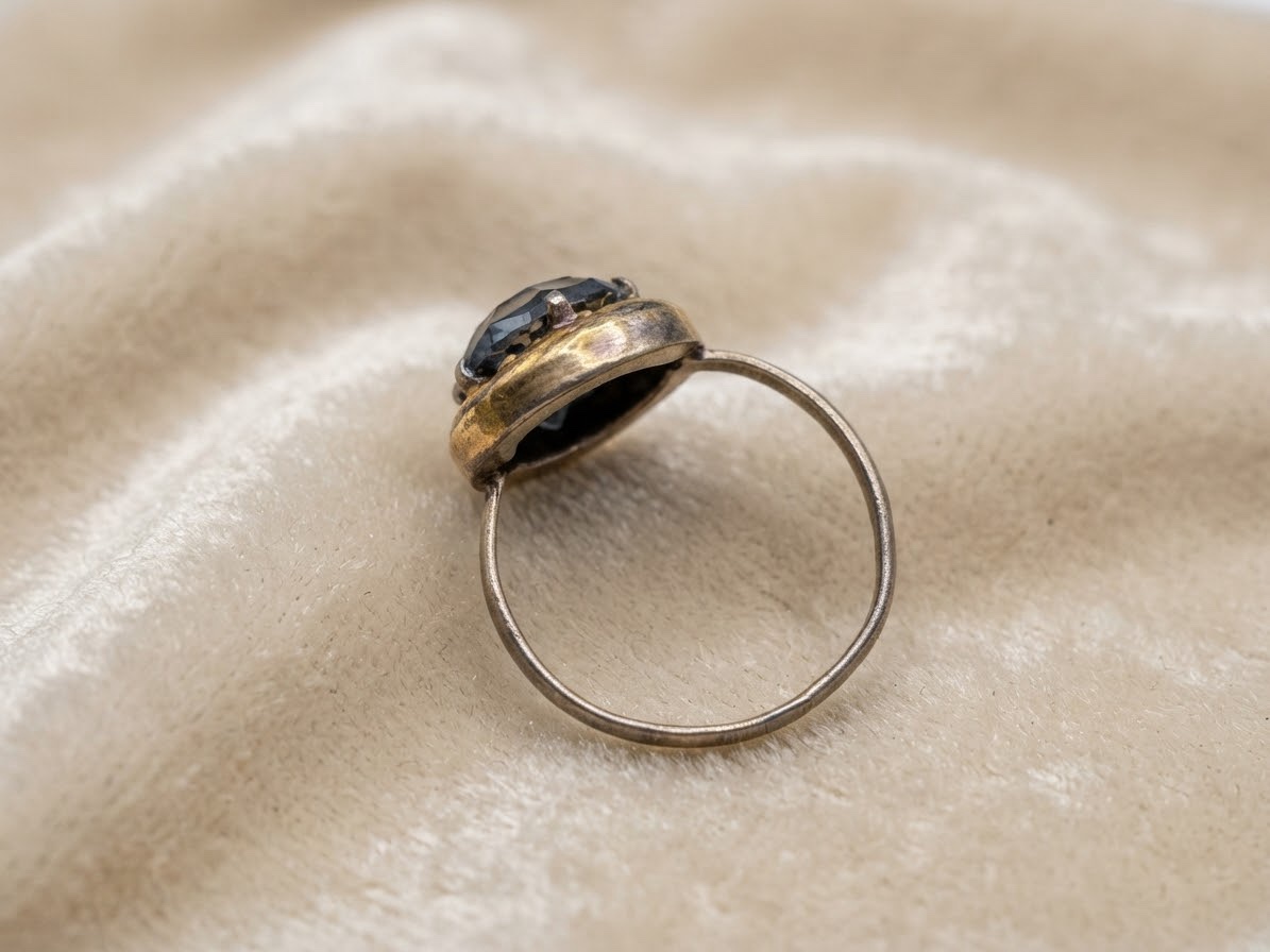 Vintage Soviet 60s Ring Gilt Granulated Setting UK Size T½~226