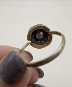 Vintage Soviet 60s Ring Gilt Granulated Setting UK Size T½~226