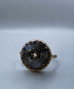 Vintage Soviet 60s Ring Gilt Granulated Setting UK Size T½~226