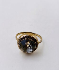 Vintage Soviet 60s Ring Gilt Granulated Setting UK Size T½~226