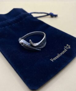 Vintage 925 Sterling Silver Modernist Brutalist Wing Ring Size T US 9.75~227