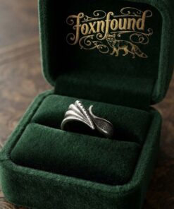 Vintage 925 Sterling Silver Modernist Brutalist Wing Ring Size T US 9.75~227