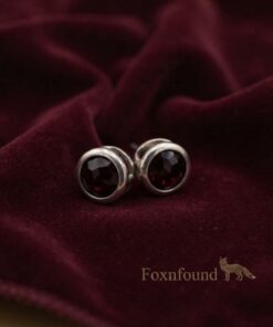 Tetienne Sterling Silver 925 Pyrope Garnet Stud Earrings 1.9ct New Tags~227