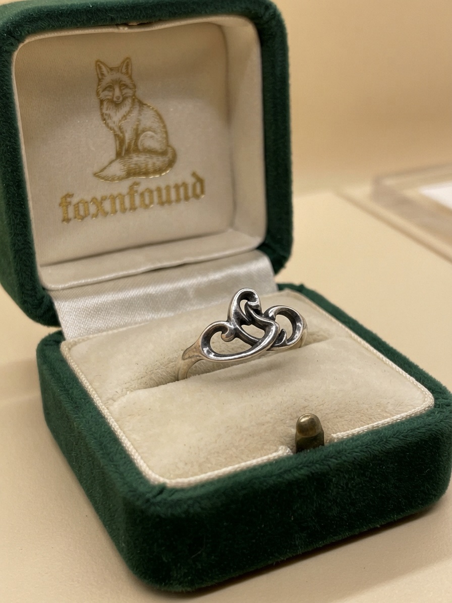 Vintage 1990s Soviet 925 Silver Double Heart Openwork Ring Size P~207