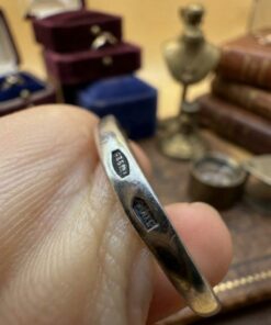Vintage 90s Post-Soviet 925 Silver Leaf Berry Statement Ring Size P US 7.5