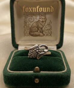Vintage Ukrainian 925 Silver Grape Vine Leaf Bypass Ring Size N~230