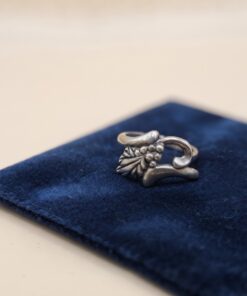 Vintage Ukrainian 925 Silver Grape Vine Leaf Bypass Ring Size N~230