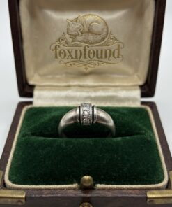 Vintage Ukrainian 925 Silver Cubic Zirconia Dome Band Ring Size L~228
