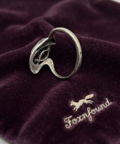 Vintage Soviet Silver Marquise Cubic Zirconia Modernist Swirl Ring Size M~228
