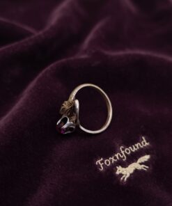 RRP £60 Vintage Soviet 875 Silver Ruby Flower & Leaf Ring UK Size L~228