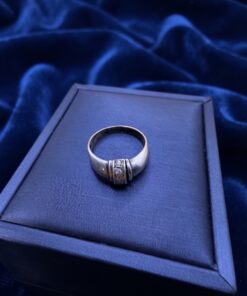Vintage Ukrainian 925 Silver Cubic Zirconia Dome Band Ring Size L~228