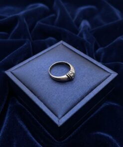 Vintage Ukrainian 925 Silver Cubic Zirconia Dome Band Ring Size L~228