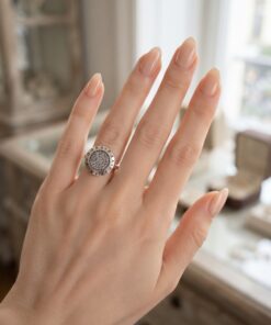 Pandora Signature Pavé Ring Sterling Silver Cubic Zirconia Size L½~228