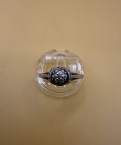 Vintage 925 Sterling Silver Cubic Zirconia Cluster Ring Size M Bombe Dome~231