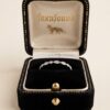 Silver Half Eternity Ring Clear Cubic Zirconia Marquise Milgrain Size P½~233