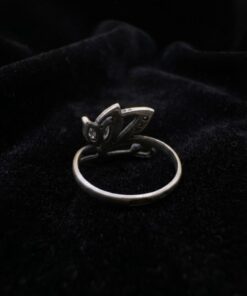 925 Sterling Silver Lotus Crown Ring CZ Size J½ US 5 Vintage~222