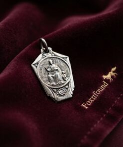 Vintage c.1930s Art Deco Silver St Willibrord Notre Dame Luxembourg Medal 2.29g~220