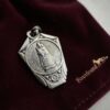 Vintage c.1930s Art Deco Silver St Willibrord Notre Dame Luxembourg Medal 2.29g~220