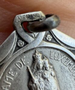 Vintage c.1930s Art Deco Silver St Willibrord Notre Dame Luxembourg Medal 2.29g~220