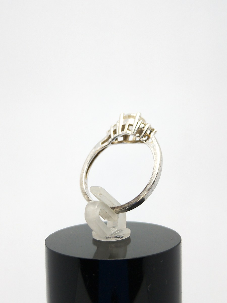 925 Sterling Silver Cz Ring -UK Size O1/2 — 360° view