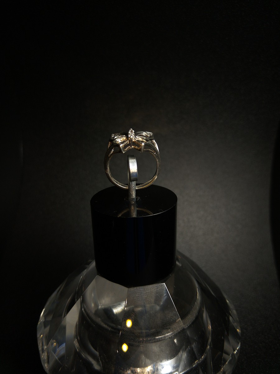Sterling silver butterfly ring size J — 360° view