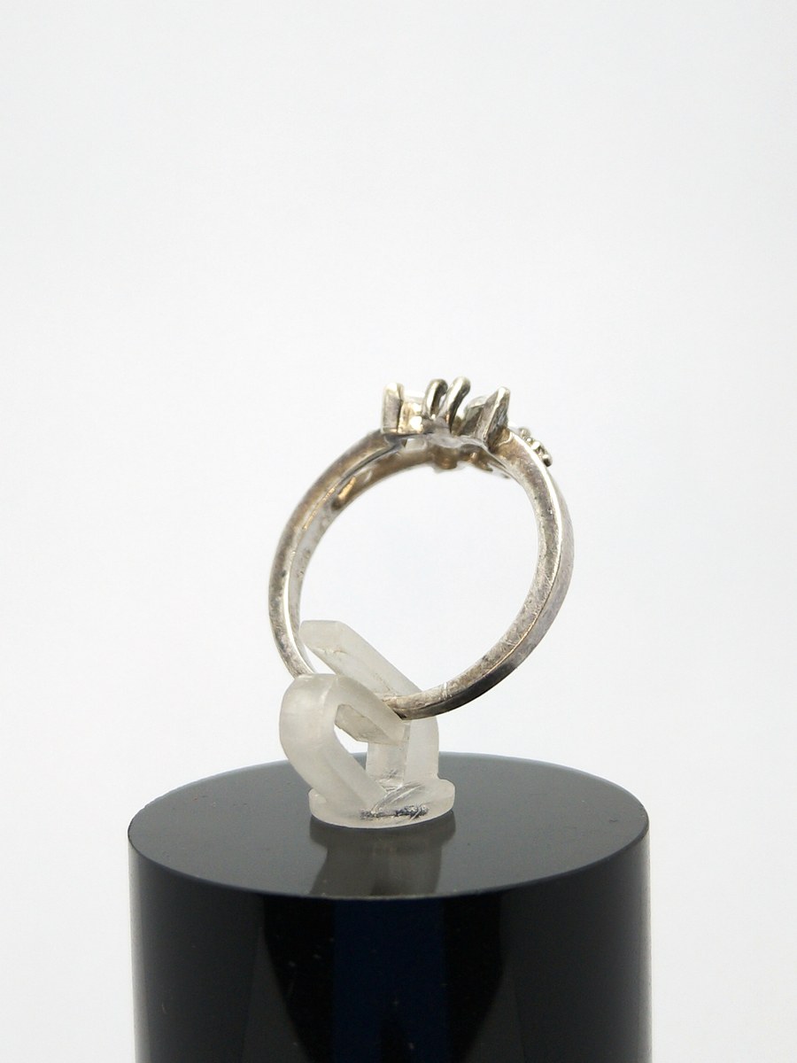 Uk size M1/2 sterling silver ring butterfly 39 — 360° view