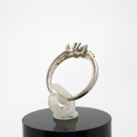 Uk size M1/2 sterling silver ring butterfly 39 — 360° view