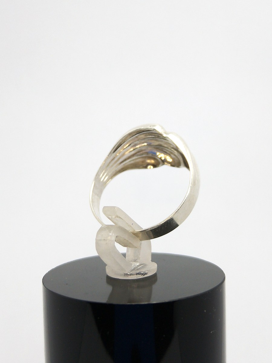 Vintage Soviet sterling silver ring Uk size O1/2 — 360° view