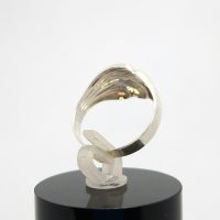 Vintage Soviet sterling silver ring Uk size O1/2 — 360° view