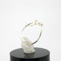 Sterling Silver Zodiac Constellation CZ Ring Uk size P — 360° view