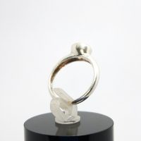 Beautiful sterling silver ring Uk size M with round CZ — 360° view
