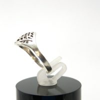 Sterling silver ring Soviet Uk size O — 360° view