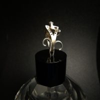 Unusual fashion sterling silver ring Uk P weight 4gr — 360° view