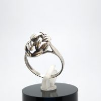 Vintage Soviet Sterling Silver Ring - Size R1/2 — 360° view
