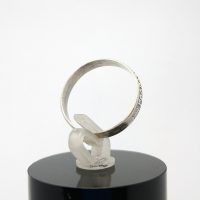 A vintage protective silver ring, size O — 360° view