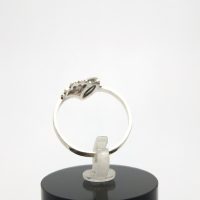 Size S, silver Soviet ring from the 1970s — 360° view