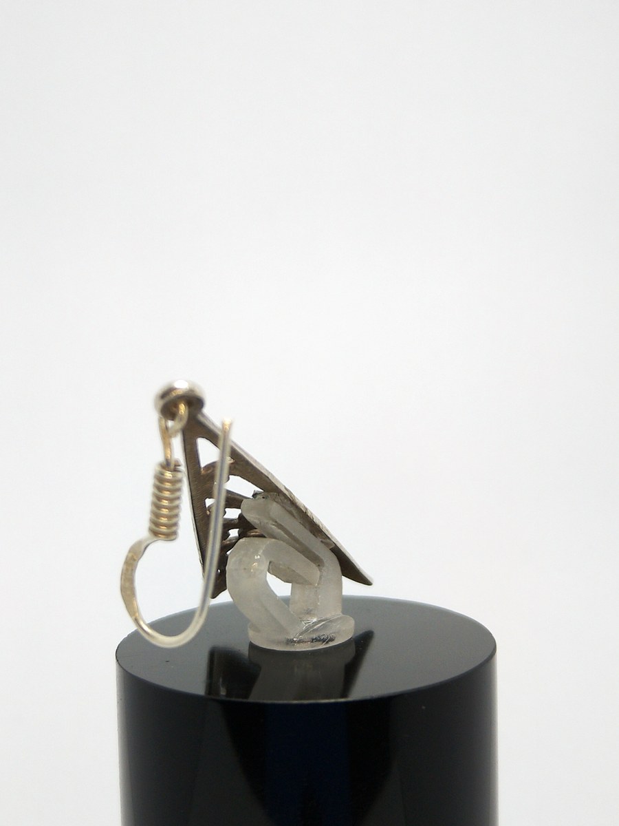 Vintage Soviet sterling silver earrings — 360° view