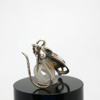 New Sterling silver amber earrings weight 5.73 — 360° view