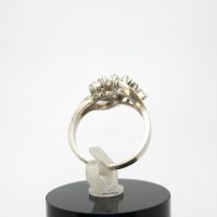 Sterling silver ring with unknown stones Uk size Q — 360° view