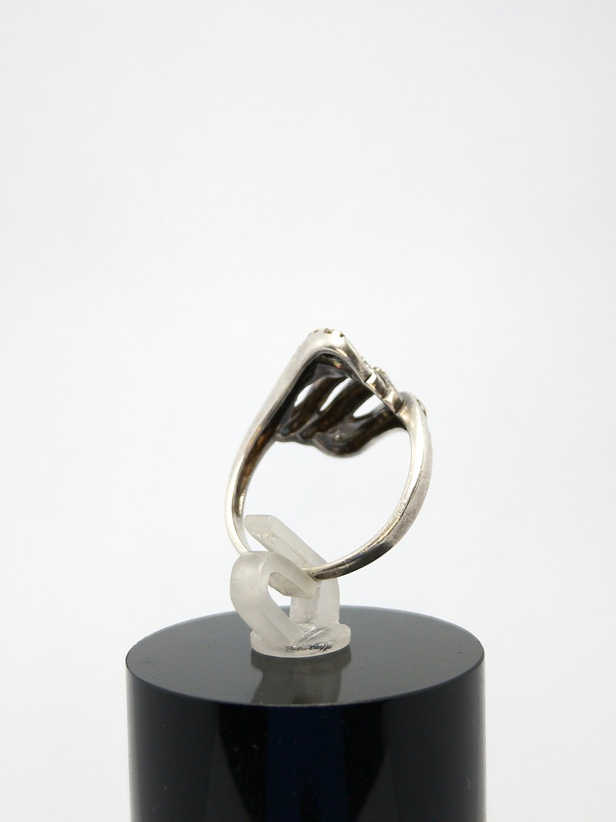 Vintage sterling silver ring Uk size N — 360° view
