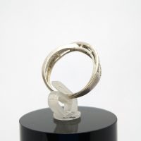 Sterling silver ring Uk size J — 360° view