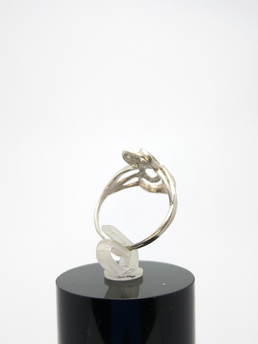 Vintage Ukrainian sterling silver ring Uk size Q — 360° view
