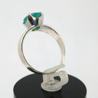 Sterling silver rings (size Q) with green quartz — 360° view