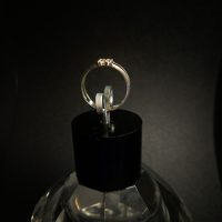 Sterling silver ring Uk size N with CZ — 360° view