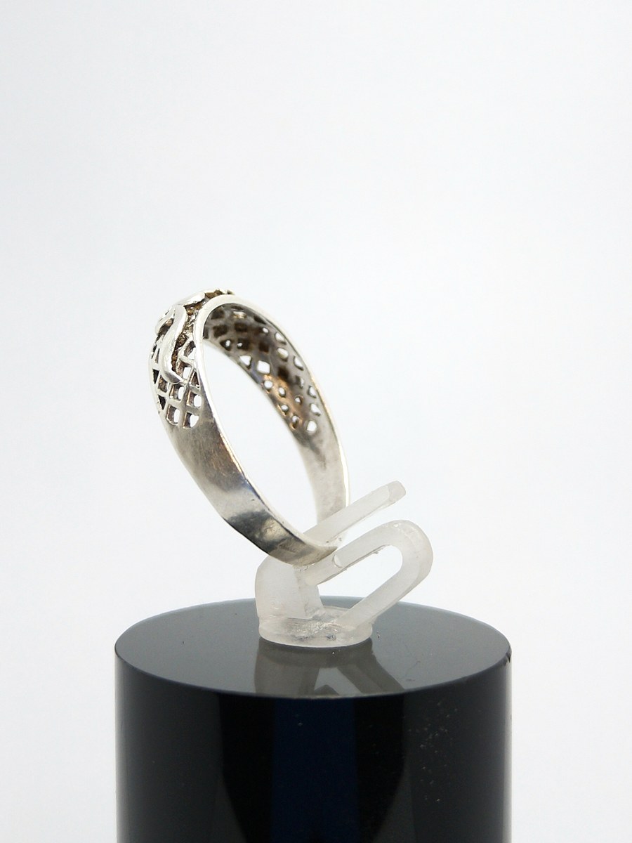 Uk size S1/2 Soviet sterling silver ring — 360° view