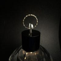 Unique Vintage 925 Sterling Silver Ring featuring Skulls, Size P — 360° view