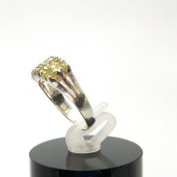 Sterling silver peridot ring, size N — 360° view